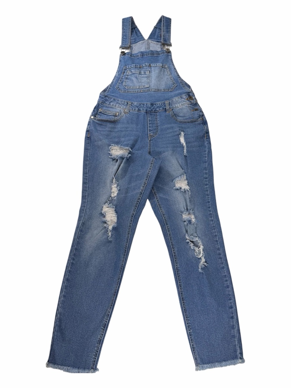Traffic Jeans Wear Distressed Overalls Size 7 Juniors
